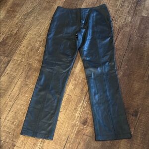Nine West Black Leather Trousers